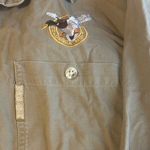 Columbia Dark Olive Embroidered Shirt